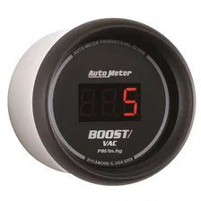 GAUGE; VAC/BOOST; 2 1/16in.; 30INHG-30PSI; DIGITAL; BLACK DIAL W/RED LED image 3