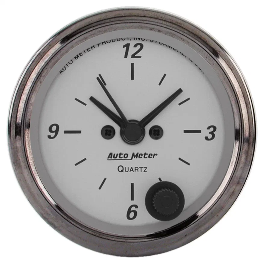 GAUGE; CLOCK; 2 1/16in.; 12HR; ANALOG; AMERICAN PLATINUM