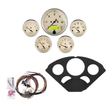 DIRECT FIT DASH KIT; CHEVY 55-56; MPH/FUEL/OILP/WTMP/BAT; AB image 1