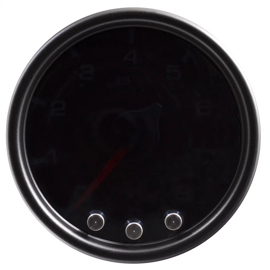 GAUGE; TACH; 2 1/16in.; 8K RPM; W/SHIFT LIGHT/PEAK MEM; BLK/SMOKE/BLK; SPEK-PRO