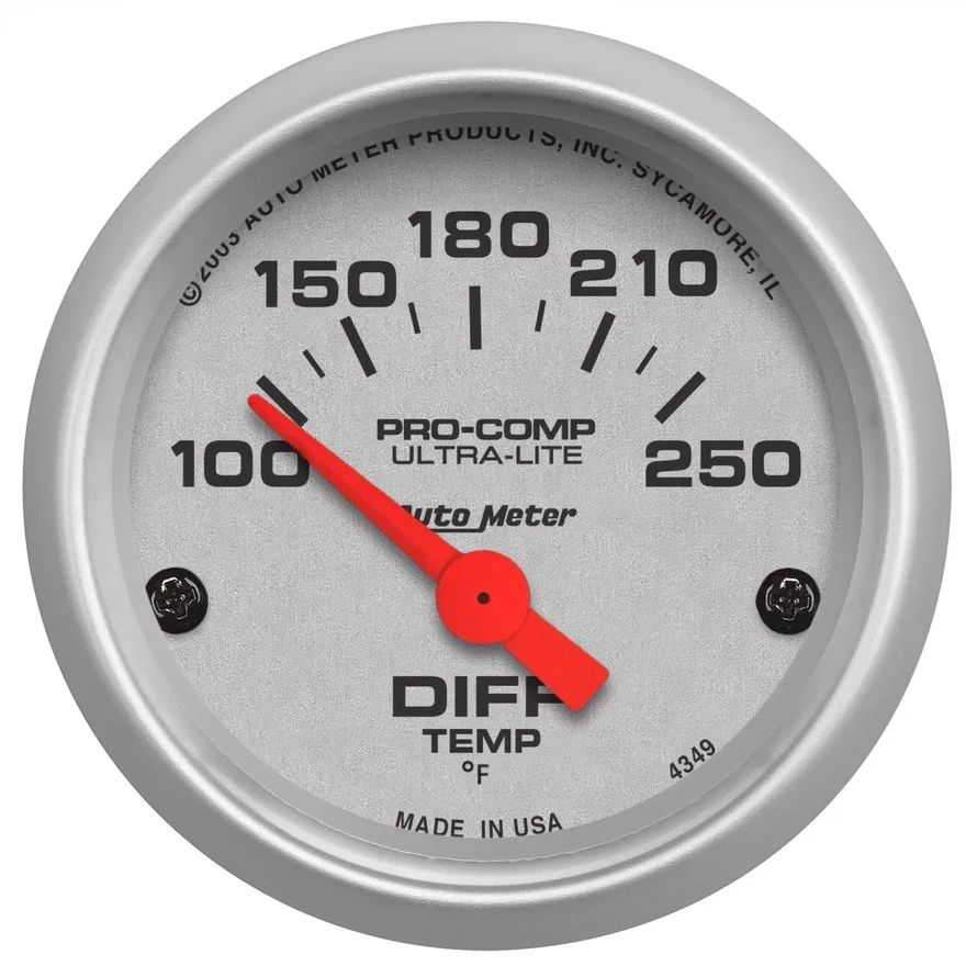 GAUGE; DIFFERENTIAL TEMP; 2 1/16in.; 100-250deg.F; ELECTRIC; ULTRA-LITE
