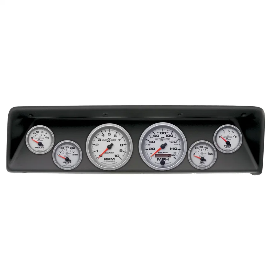 DIRECT FIT DASH KIT; (3 3/8in. X2; 2 1/16in. X4); CHEVROLET NOVA 66-67; ULTRA-LI