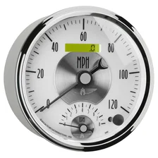 GAUGE; TACH/SPEEDO; 5in.; 120MPH/8K RPM; ELEC. PROGRAM.; PRESTIGE PEARL image 5