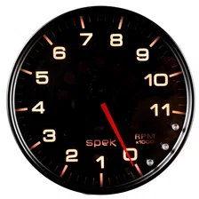 GAUGE; TACHOMETER; 5in.; 11K RPM; W/SHIFT LIGHT/PEAK MEM; BLACK/SMOKE/BLK; SPEK image 6