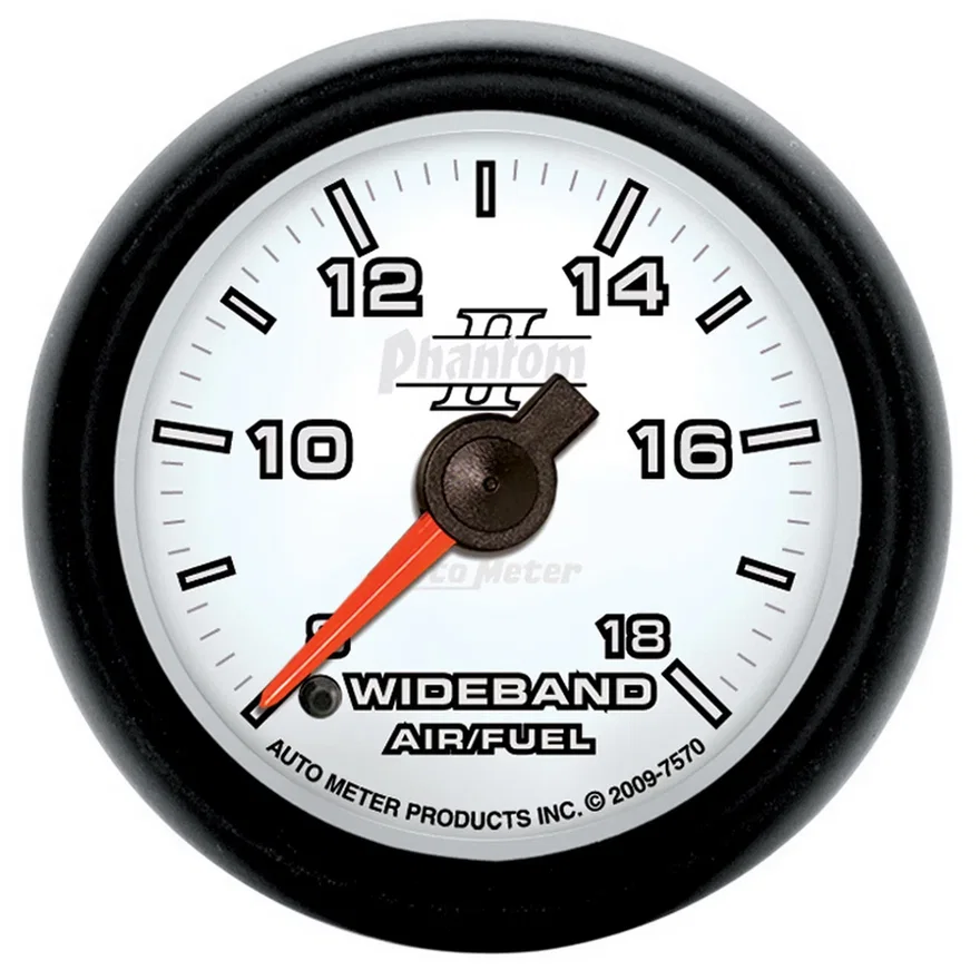 GAUGE; AIR/FUEL RATIO-WIDEBAND; ANALOG; 2 1/16in.; 8:1-18:1; STPR MTR; PHANTOM I
