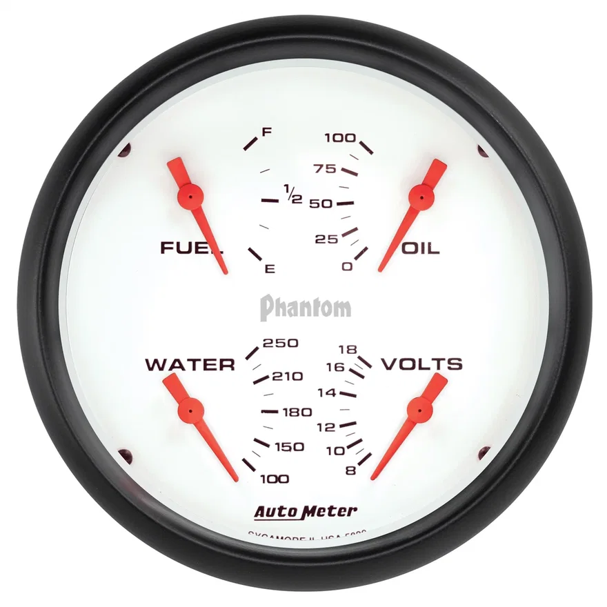 GAUGE; QUAD; 5in.; 240OE-33OF; ELEC; PHANTOM