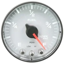 GAUGE; FUEL LEVEL; 2 1/16in.; 0-270O PROGRAMMABLE; WHT/BLK; SPEK-PRO image 2