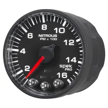 GAUGE; NITROUS PRESS; 2 1/16in.; 1600PSI; STEPPER MOTOR W/PK/WRN; BLK/BLK; SPEK image 3