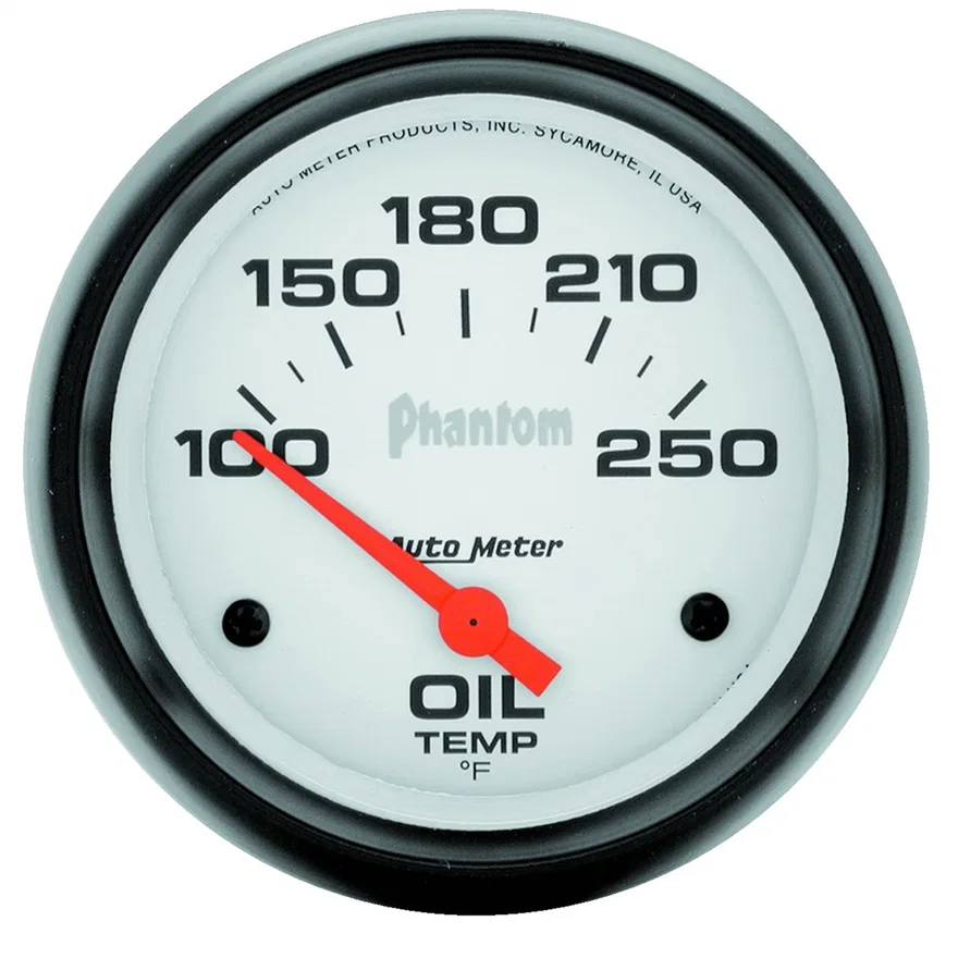GAUGE; OIL TEMP; 2 5/8in.; 100-250deg.F; ELECTRIC; PHANTOM