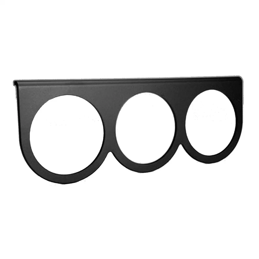 GAUGE MOUNTING PANEL; TRIPLE; 2 5/8in.; BLACK; ALUMINUM