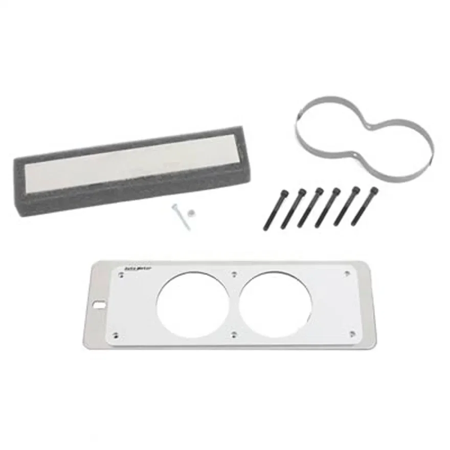 GAUGE MOUNT; GAUGE CAGE; DUAL; 2 5/8in.; SILVER; MUSTANG 87-93 FOX