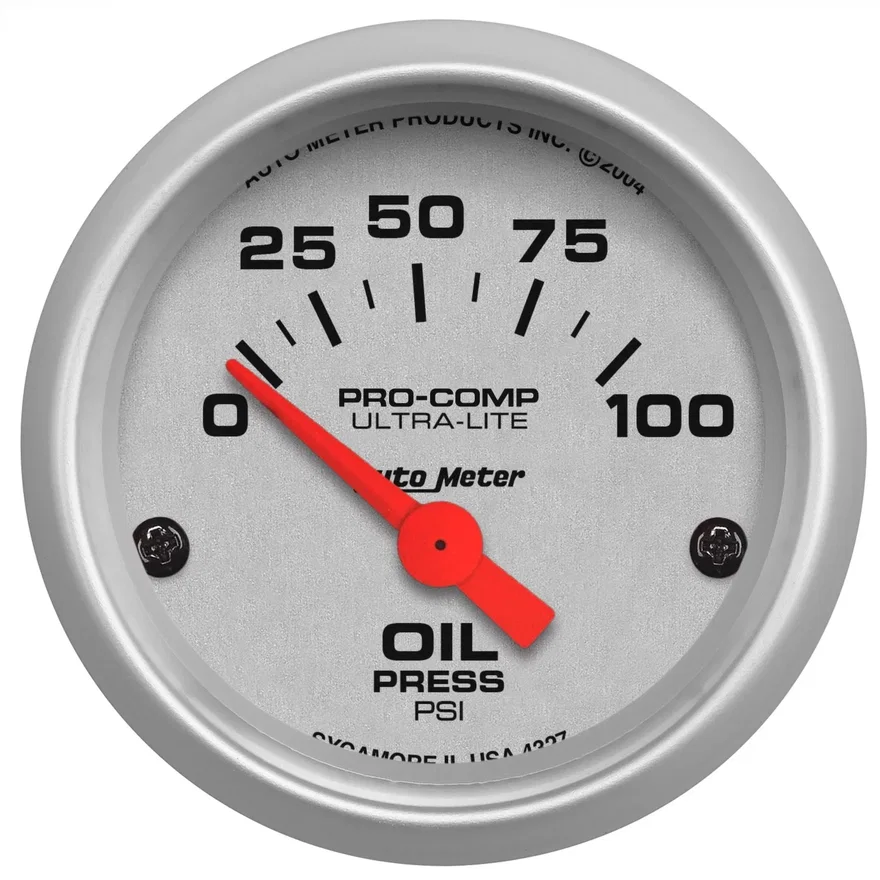 GAUGE; OIL PRESSURE; 2 1/16in.; 100PSI; ELECTRIC; ULTRA-LITE