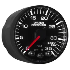 GAUGE; WATER PRESS; 2 1/16in.; 35PSI; STEPPER MOTOR W/PK/WRN; BLK/BLK; SPEK-PRO image 7