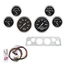 DIRECT FIT DASH KIT; CHEVY TRUCK 64-66; TACH/MPH/FUEL/OILP/WTMP/VOLT; OTB image 1