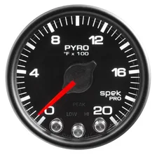 GAUGE; PYRO. (EGT); 2 1/16in.; 2000deg.F; STEPPER MOTOR W/PEAK/WARN; BLK/BLK; SP image 2