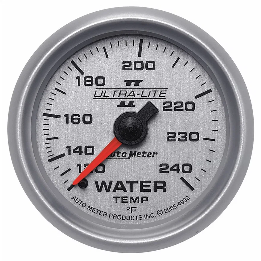 GAUGE; WATER TEMP; 2 1/16in.; 120-240deg.F; MECHANICAL; ULTRA-LITE II
