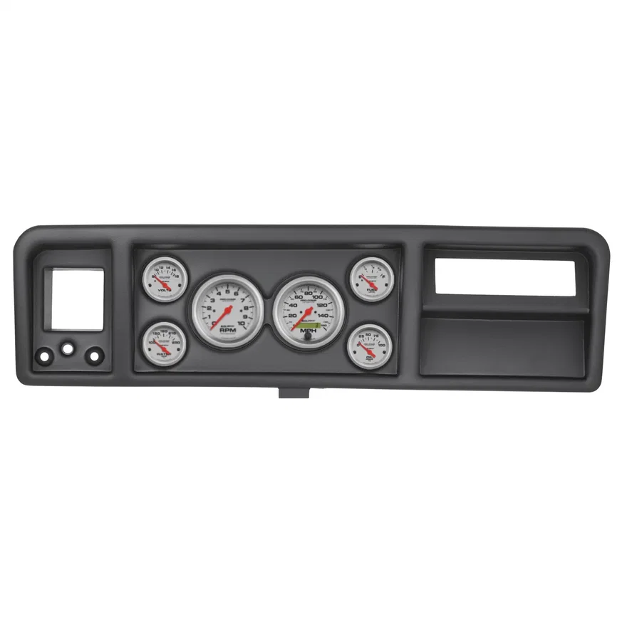 DIRECT FIT DASH KIT; FORD TRUCK 73-79; TACH/MPH/FUEL/OILP/WTMP/VOLT; ULTRA-LITE