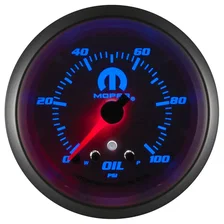 GAUGE; OIL PRESS; 2 5/8in.; 100PSI; STEPPER MOTOR W/PEAK/WARN; WHITE; MOPAR image 4