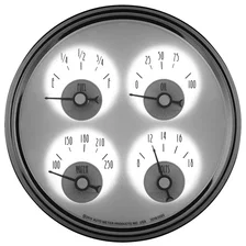 GAUGE; QUAD; 5in.; 240OE-33OF; ELEC; PRESTIGE PEARL image 4