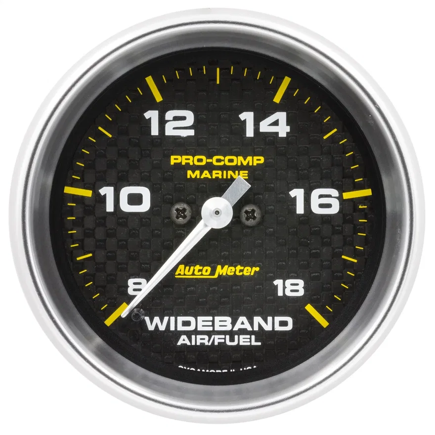 GAUGE; AIR/FUEL RATIO-WIDEBAND; ANALOG; 2 5/8in.; 8:1-18:1; STPR MTR; MARINE CF