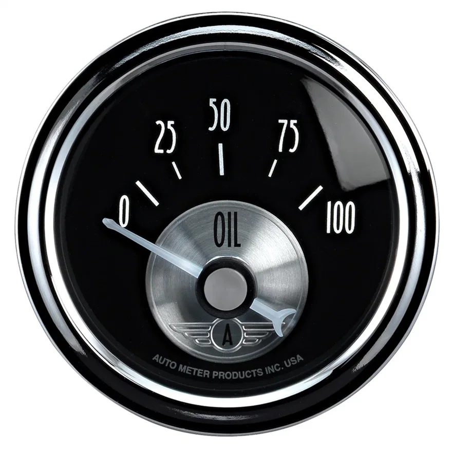 GAUGE; OIL PRESS; 2 1/16in.; 100PSI; ELEC; PRESTIGE BLK. DIAMOND