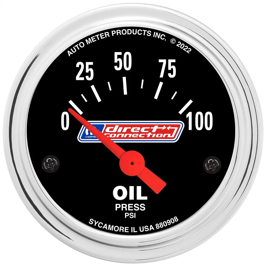 GAUGE; OIL PRESS; 2-1/16in.; 0-100 PSI; ELEC; MOPAR DIRECT CONNECTION