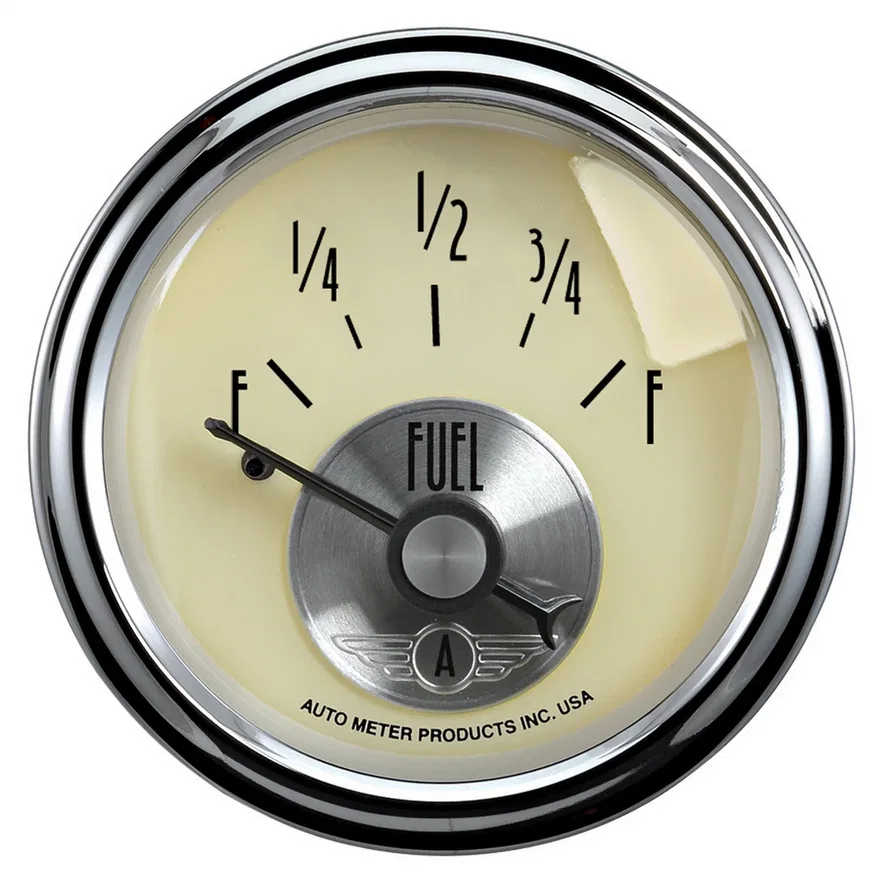 GAUGE; FUEL LEVEL; 2 1/16in.; 240OE TO 33OF; ELEC; PRESTIGE ANTQ. IVORY