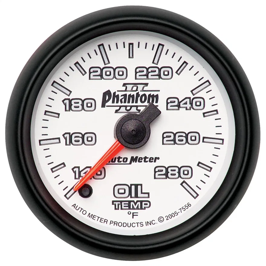 GAUGE; OIL TEMP; 2 1/16in.; 140-280deg.F; DIGITAL STEPPER MOTOR; PHANTOM II