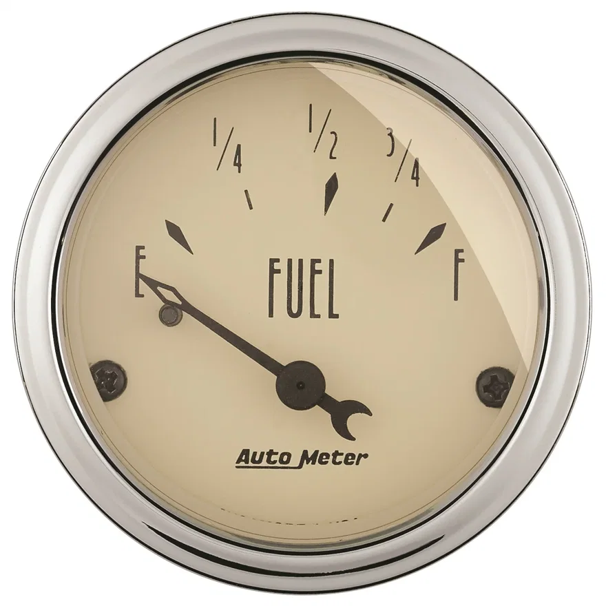 GAUGE; FUEL LEVEL; 2 1/16in.; 73OE TO 10OF; ELEC; ANTIQUE BEIGE