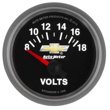 GAUGE; VOLTMETER; 2 1/16in.; 18V; ELECTRIC; CHEVY GOLD BOWTIE image 4