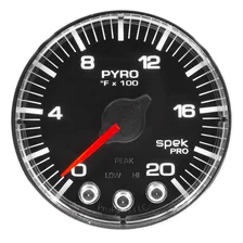 GAUGE; PYRO. (EGT); 2 1/16in.; 2000deg.F; STEPPER MOTOR W/PEAK/WARN; BLK/CHRM; S image 2