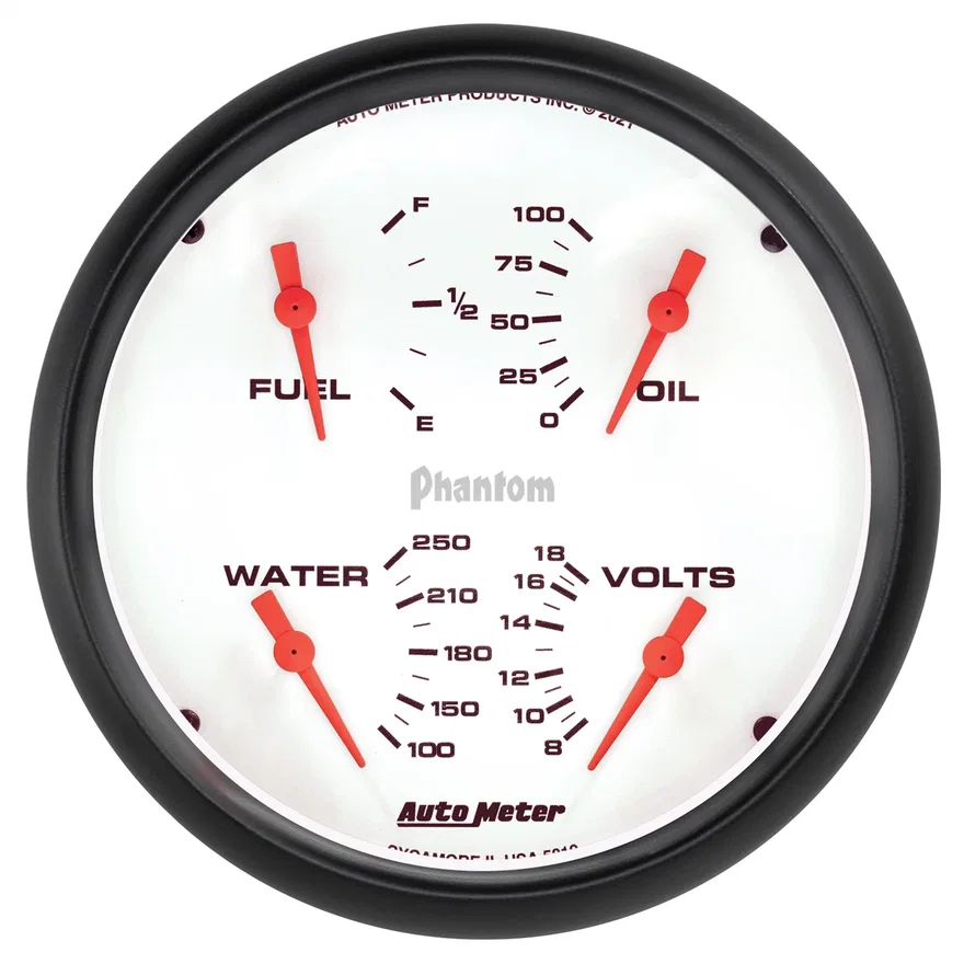 GAUGE; QUAD; 5in.; 0OE-90OF; ELEC; PHANTOM