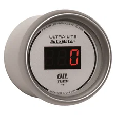 GAUGE; OIL TEMP; 2 1/16in.; 340deg.F; DIGITAL; SILVER DIAL W/RED LED image 3