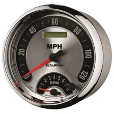 GAUGE; TACH/SPEEDO; 5in.; 160MPH/8K RPM; ELEC. PROGRAM.; AMER. MUSCLE image 2