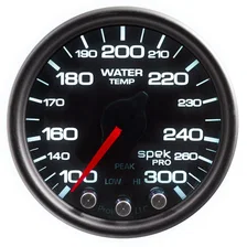 GAUGE; WATER TEMP; 2 1/16in.; 300deg.F; STEPPER MOTOR W/PK/WARN; BLK/SMKE/BLK; S image 2