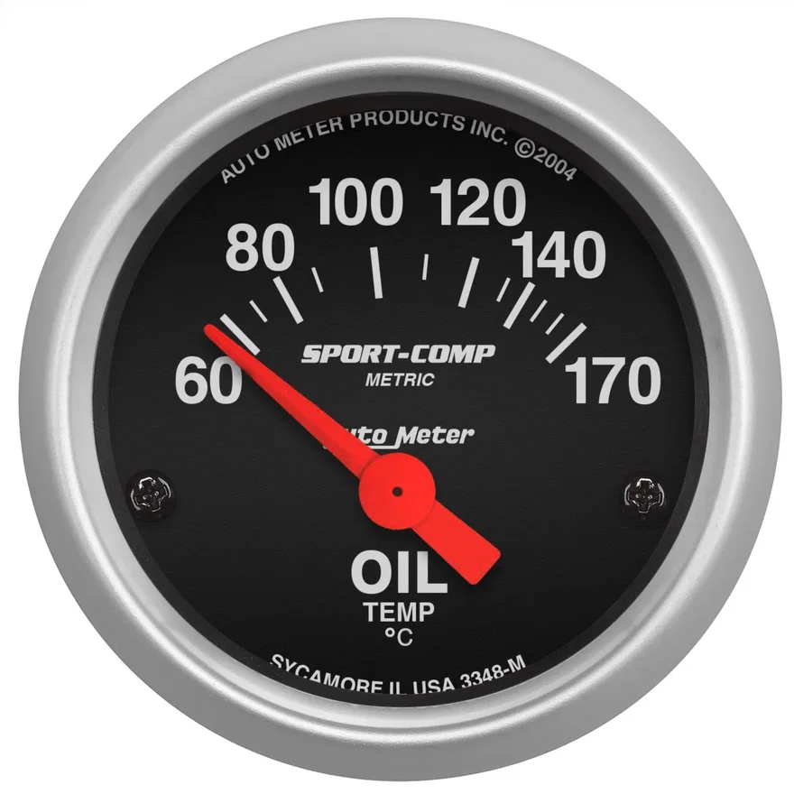 GAUGE; OIL TEMP; 2 1/16in.; 60-170deg.F; ELECTRIC; SPORT-COMP