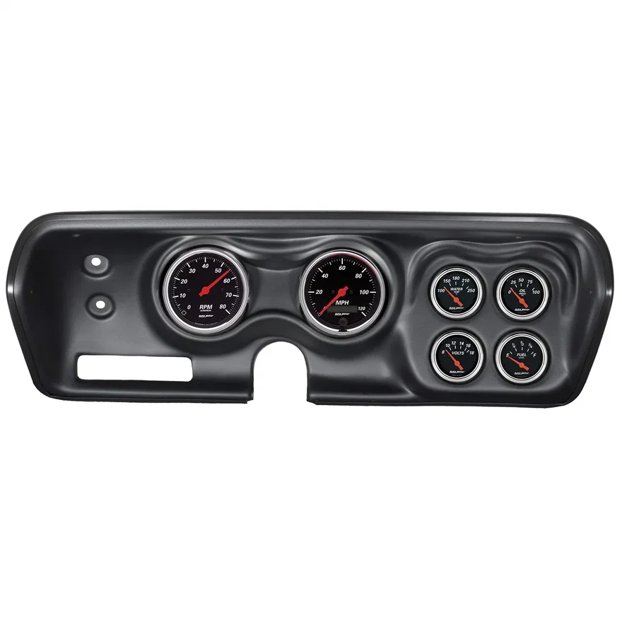 DIRECT FIT DASH KIT; BBODY/CHRGR/GTX/RDRNR/SAT 71-74; RPM/MPH/FUEL/OILP/WTMP/BAT