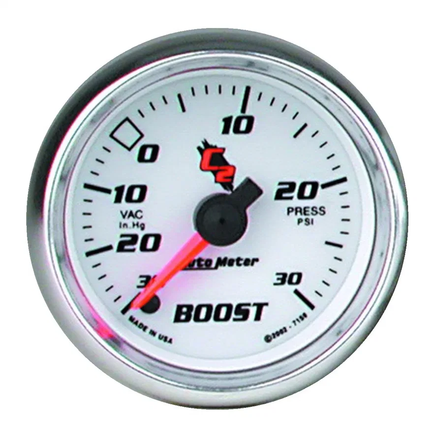 GAUGE; VAC/BOOST; 2 1/16in.; 30INHG-30PSI; DIGITAL STEPPER MOTOR; C2