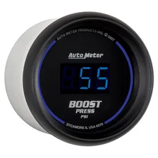 GAUGE; BOOST; 2 1/16in.; 60PSI; DIGITAL; BLACK DIAL W/BLUE LED image 3
