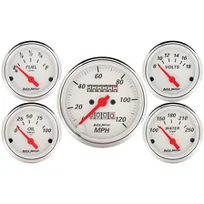 GAUGE KIT; 5 PC.; 3 1/8in./2 1/16in.; MECH. SPEEDOMETER; ARCTIC WHITE image 1