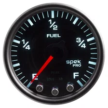 GAUGE; FUEL LEVEL; 2 1/16in.; 0-270O PROGRAMMABLE; BLK/SMOKE/BLK; SPEK-PRO image 2
