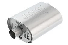 CrateMuffler Muffler Ford Coyote 5.0L V8 Moderate Output 2.5 in. Offset Inlet/ 2.5 in. Center Outlet ATAK image 1
