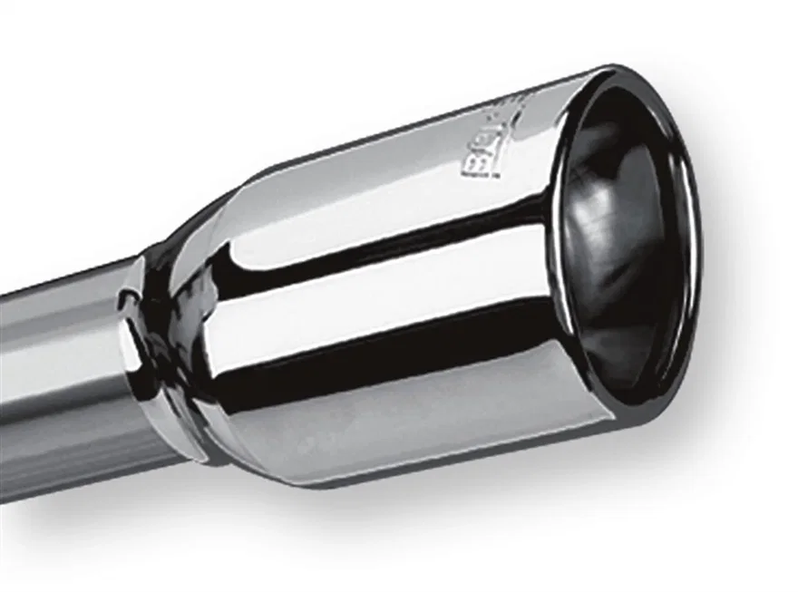 Tip 2.25in Inlet/ 3.625in x 2.5in Outlet Single Oval Rolled-Edge Angle-Cut