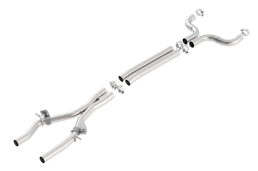 X-Pipe With Mid-Pipes for 2016-2023 Chevrolet Camaro SS 6.2L