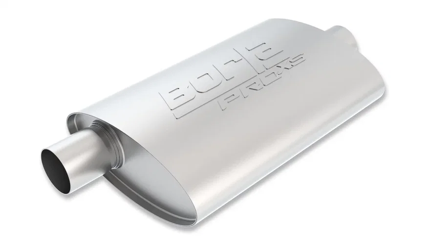 ProXS Muffler 2in Offset Inlet/ 2in Center Outlet 4in x 9.5in Oval x 14in Long Body