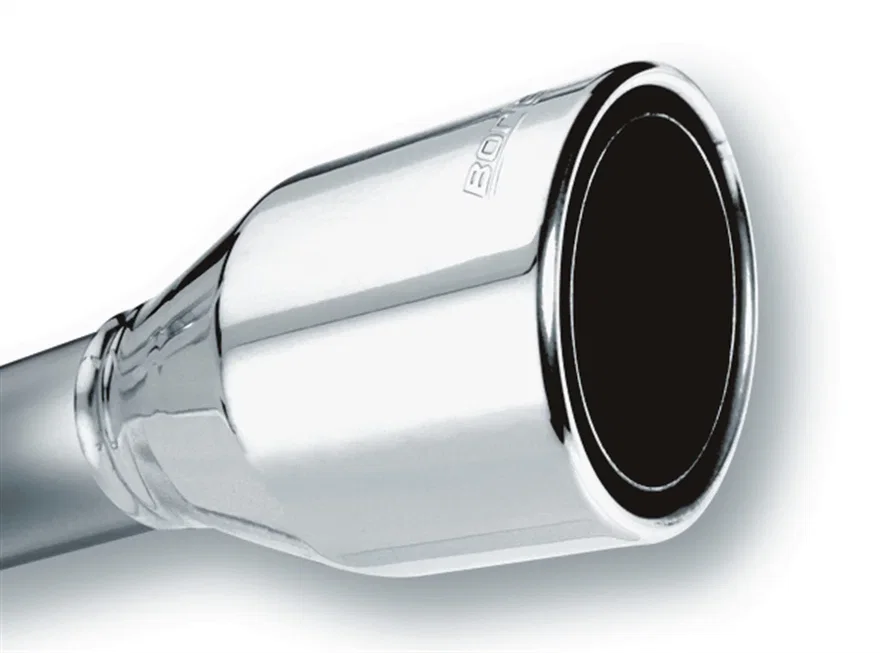 Tip 2.5in Inlet/ 4.5in Outlet Single Round Rolled Angle-Cut Phantom