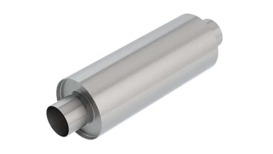 XR-1 Multi-Core Racing Muffler 3in Center Inlet/ 3in Center Outlet 6.25in Round x 16in Long Body Rotary Engine Equipped Vehicles