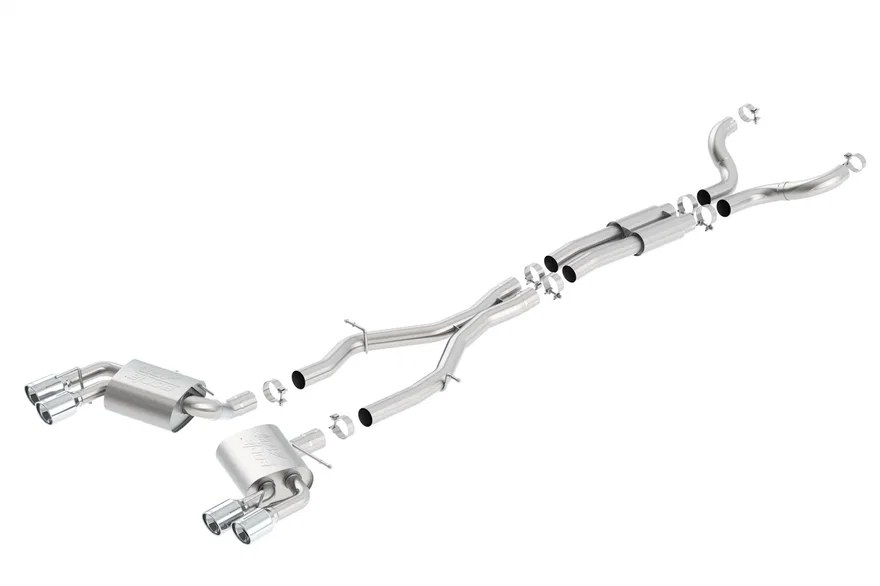 in. With Dual Tips Cat-Back Exhaust System ATAK for 2016-2023 Chevrolet Camaro SS 3