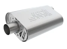 CrateMuffler Muffler Chevrolet Big Block 396/ 402/ 427 CID V8 Stock Output 2.5 in. Offset Inlet/ 2.5 in. Center Outlet S-Type image 1