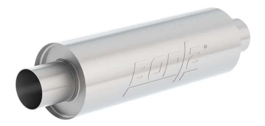 XR-1 Sportsman Racing Muffler 2.5in Center Inlet/ 2.5in Center Outlet 5in Round x 15in Long Body